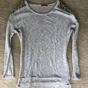 Studded lightweight sweater